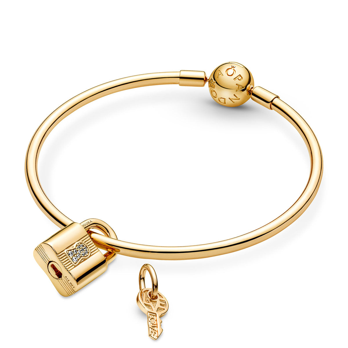 Pandora Padlock & Key Dangle Charm
