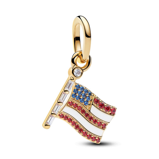 Pandora American Flag Dangle