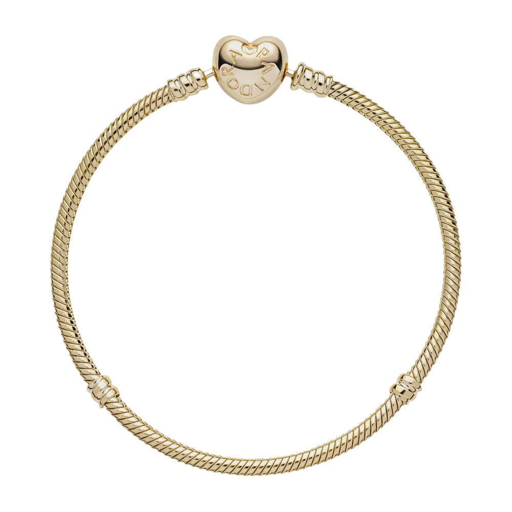 Moments Heart Clasp Snake Chain Bracelet
