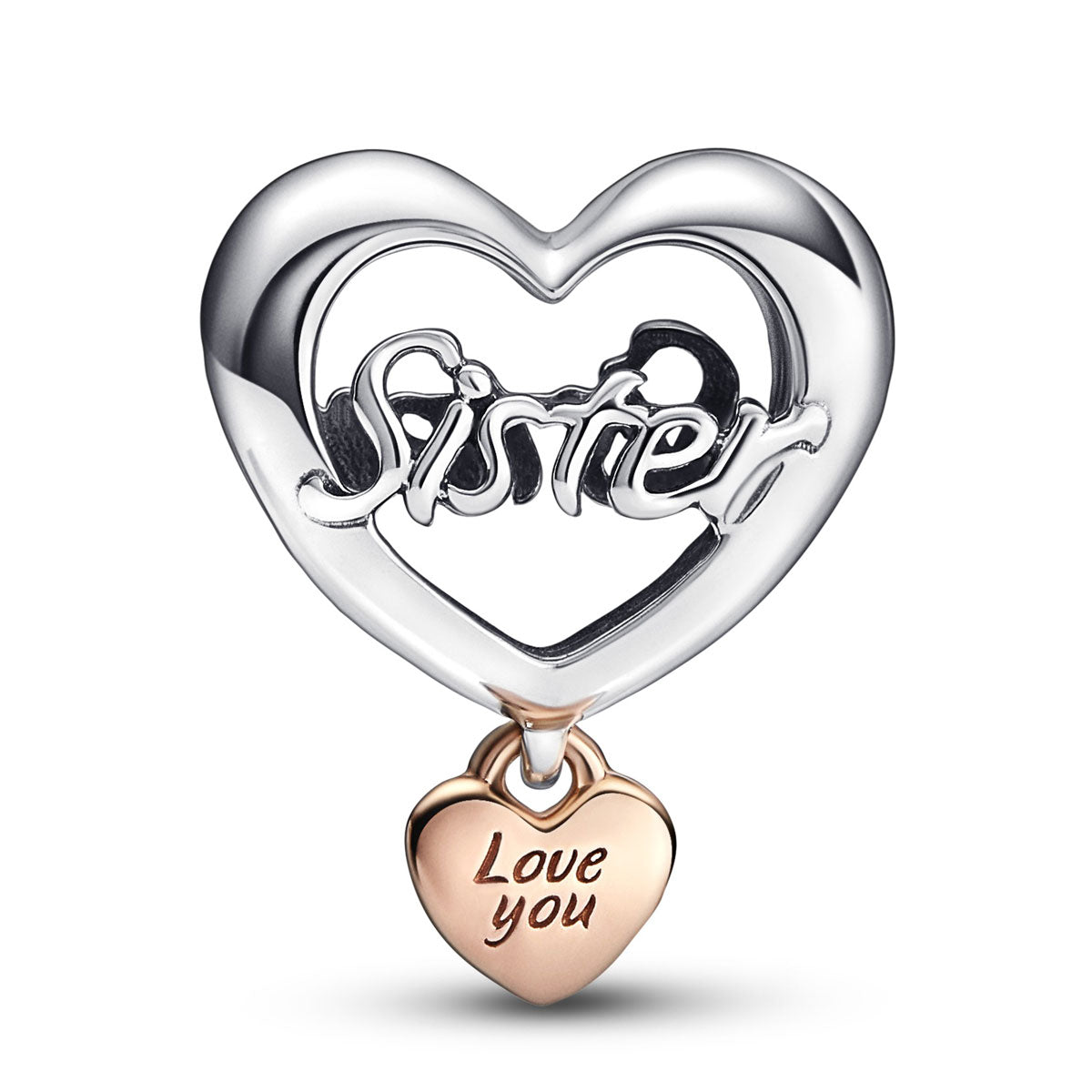 Pandora Love You Sister Heart Charm