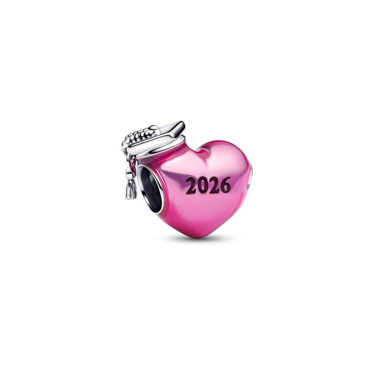 Pandora Graduation 2026 Pink Heart Charm