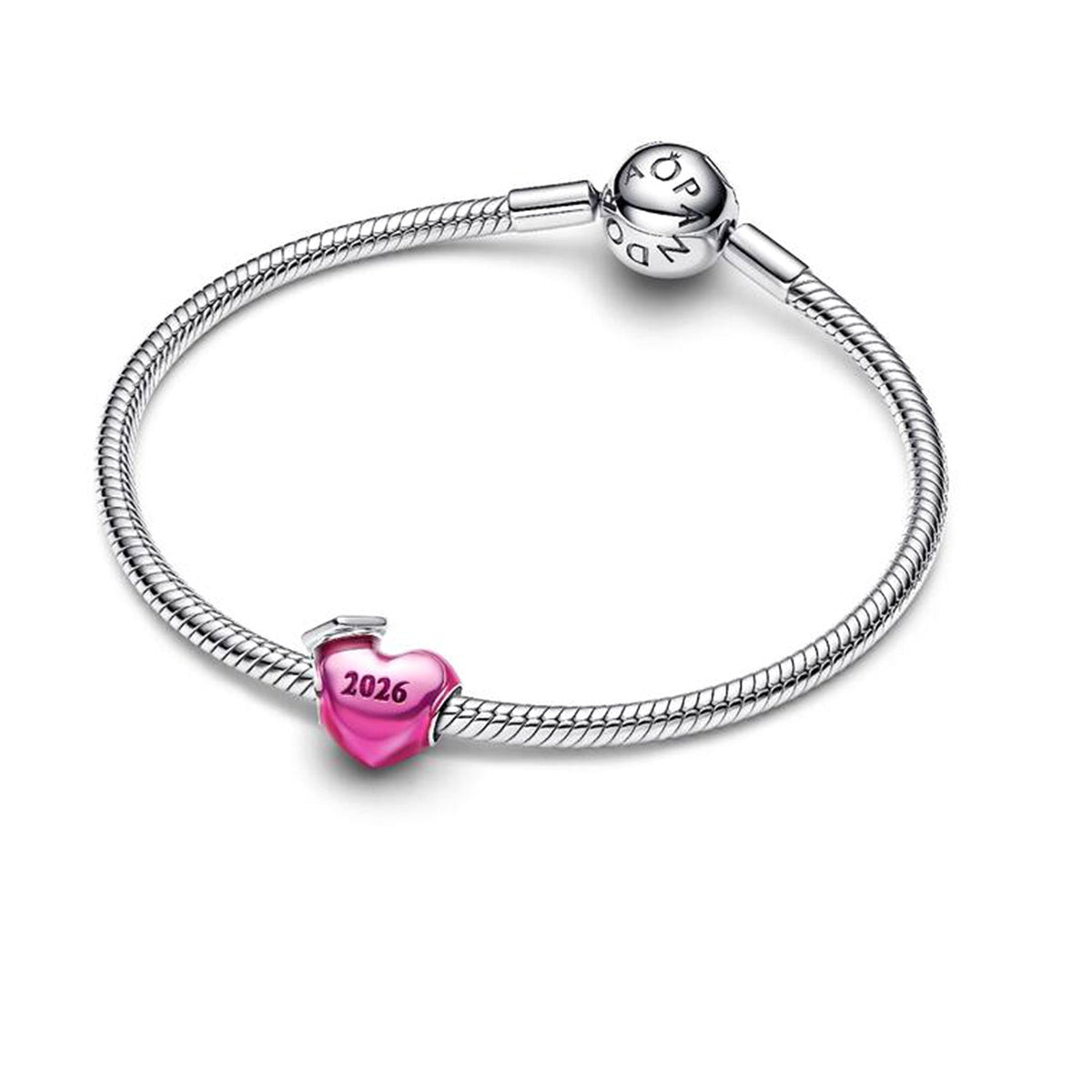 Pandora Graduation 2026 Pink Heart Charm