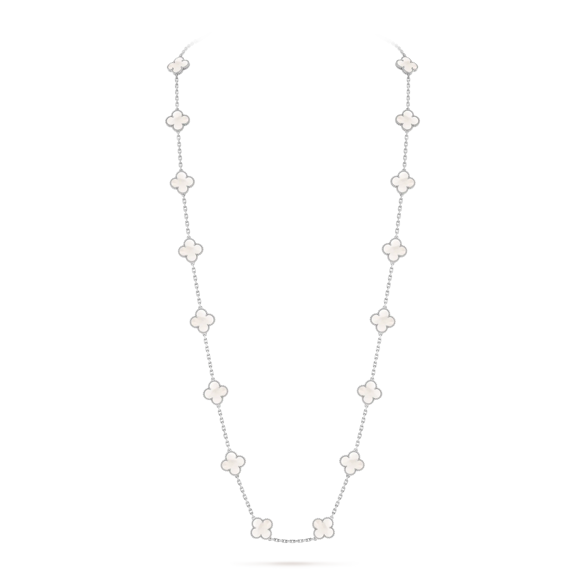 Van Cleef & Arpels Vintage Alhambra Collection 20-Flower Long Necklace
