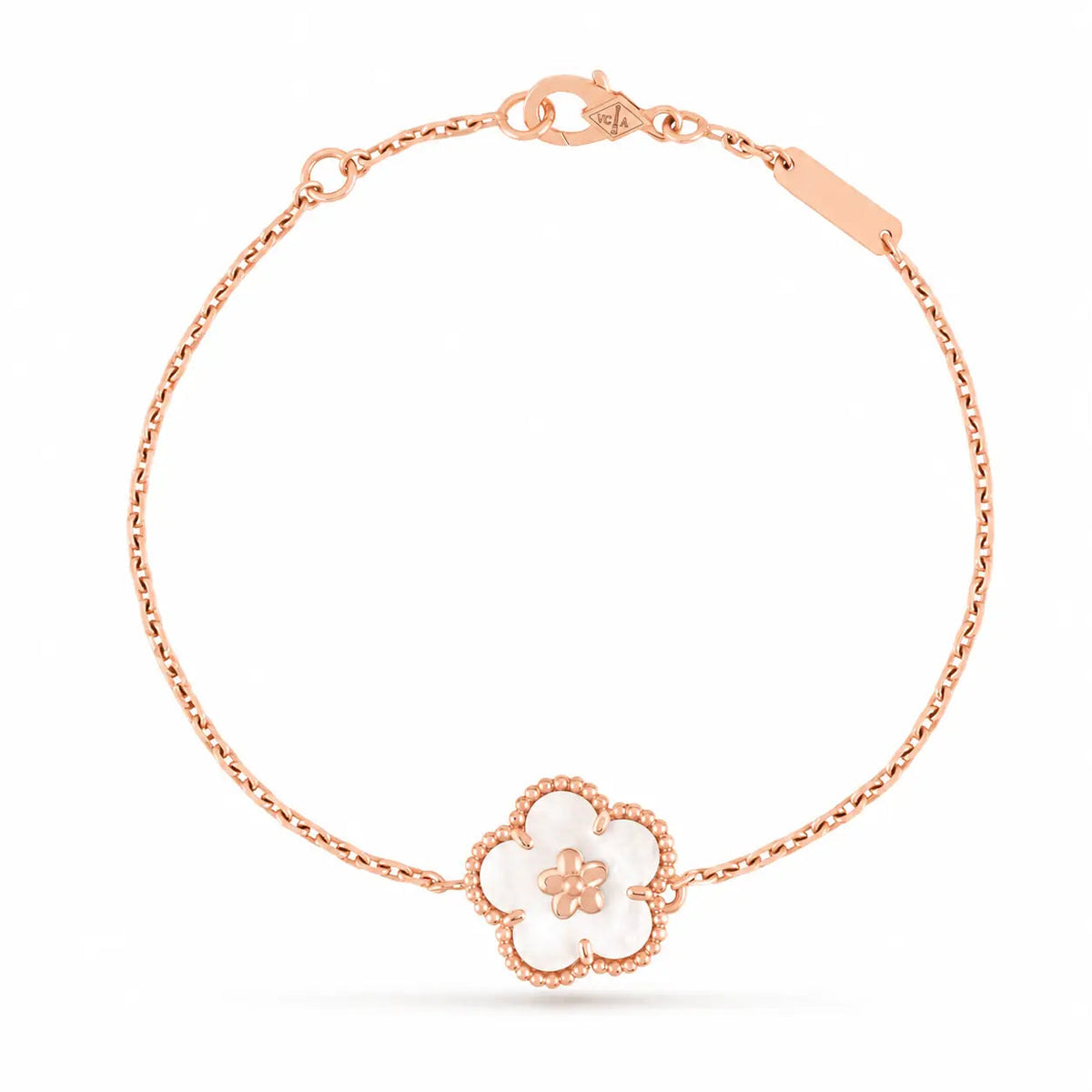 Van Cleef & Arpels Lucky Spring Mother-of-Pearl Plum Blossom Bracelet