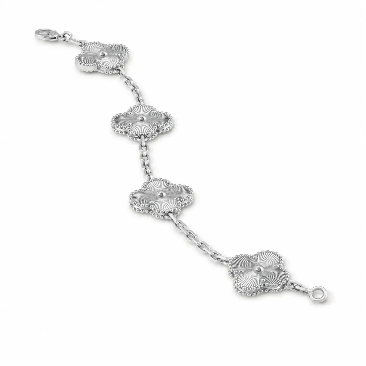 Van Cleef & Arpels Vintage Alhambra 5-motif bracelet with guilloché finish