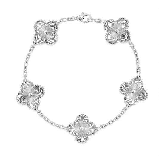 Van Cleef & Arpels Vintage Alhambra guilloché 5-motif bracelet