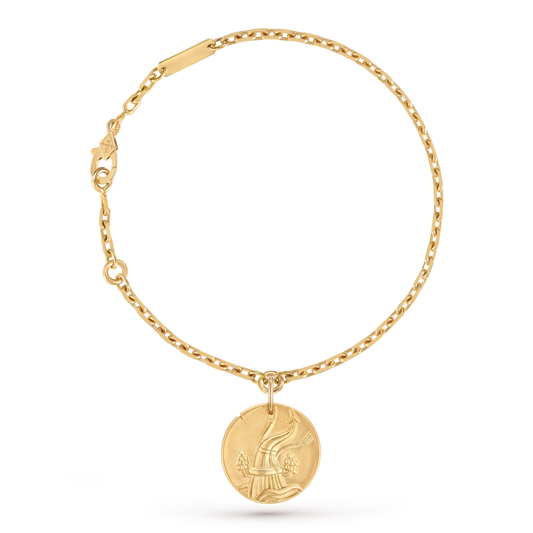 Van Cleef & Arpels Zodiaque Collection Aquarius Gold Bracelet