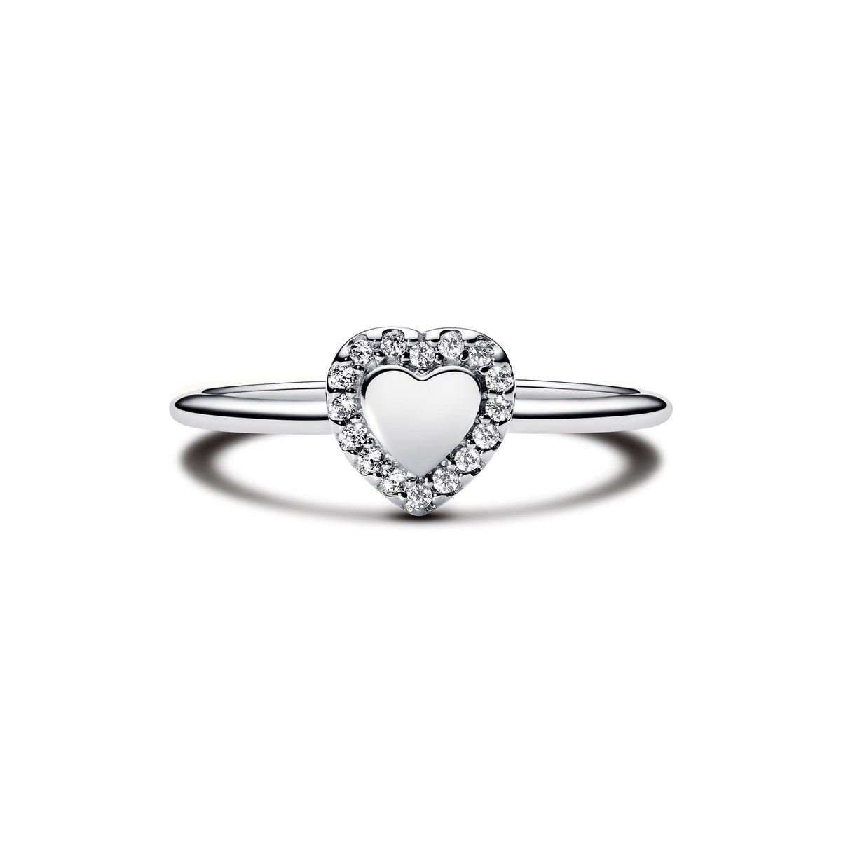 Pandora Engravable Heart Halo Ring