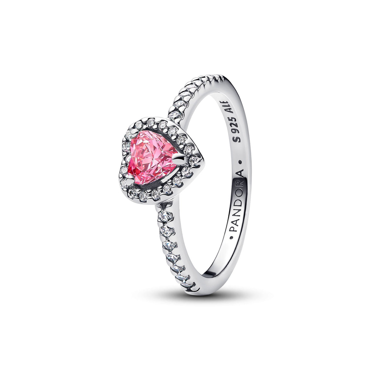 Pandora Elevated Pink Heart Ring