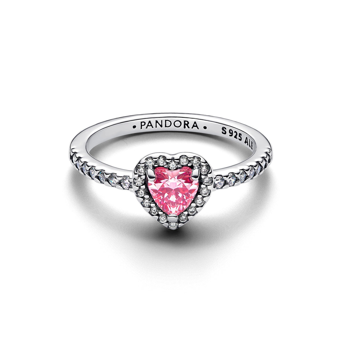 Pandora Elevated Pink Heart Ring