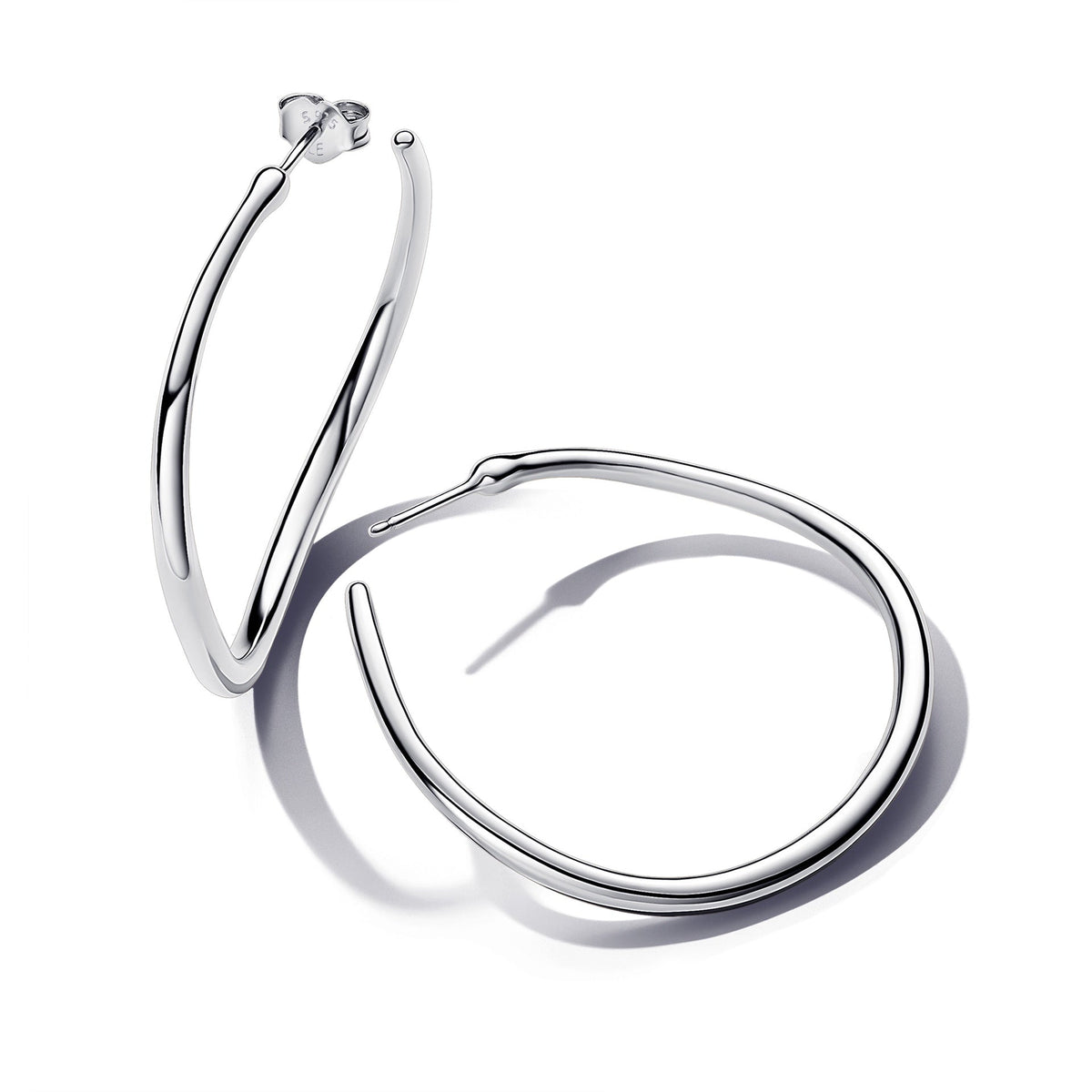 Pandora Organically Shaped 42 mm Open Hoop Earrings