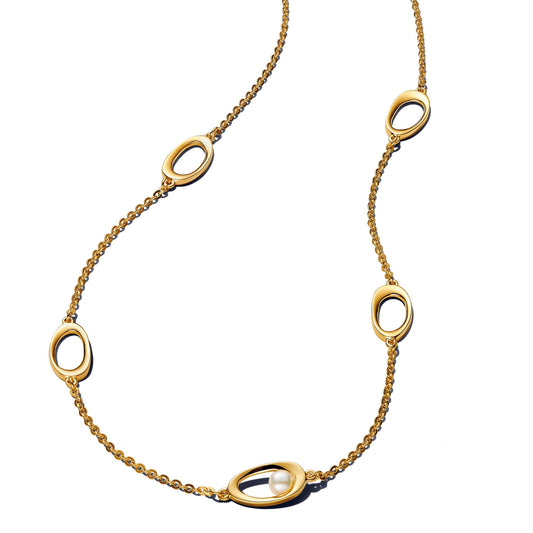 Pandora Organically Shaped Oval & Treated Freshwater Cultured Pearl Necklace