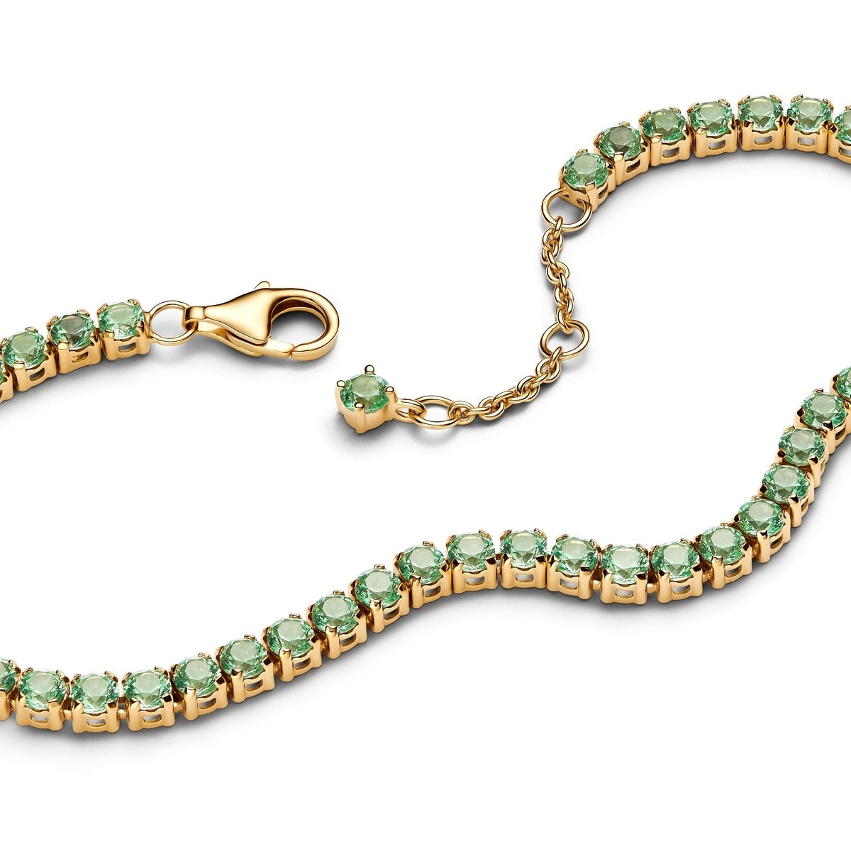 Sparkling Green Tennis Bracelet