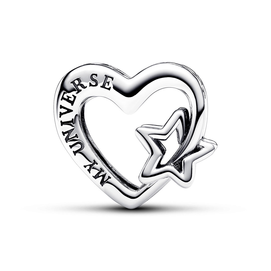 Openwork Family Heart & Star Charm