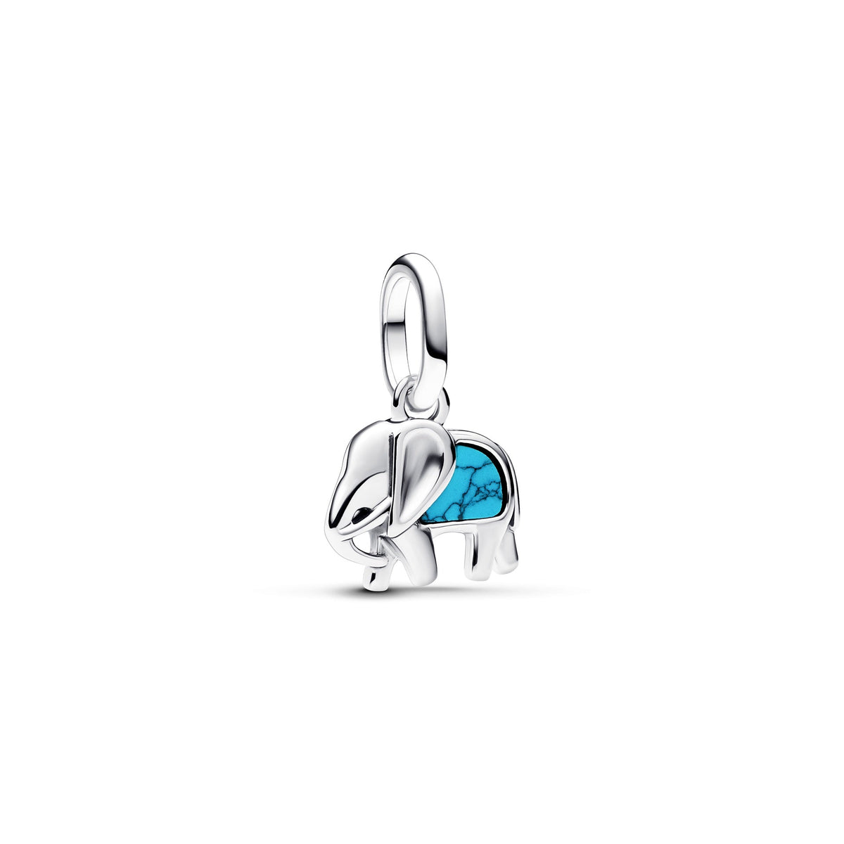 Pandora Turquoise-colored Elephant Mini Dangle Charm