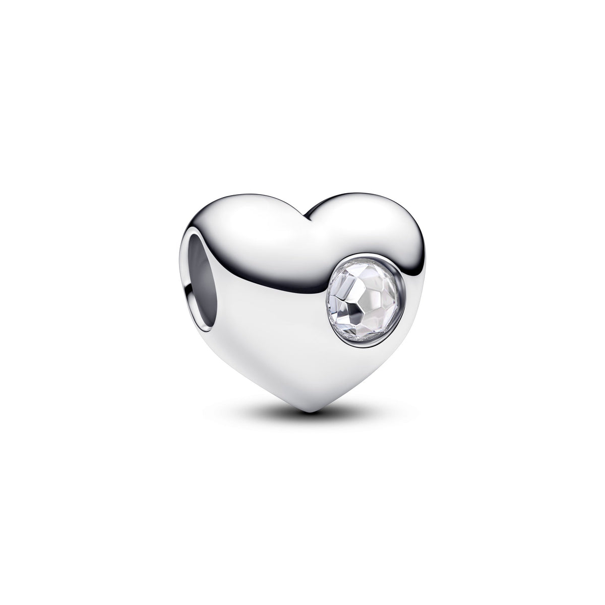 Pandora Engravable Clear Stone Heart Charm