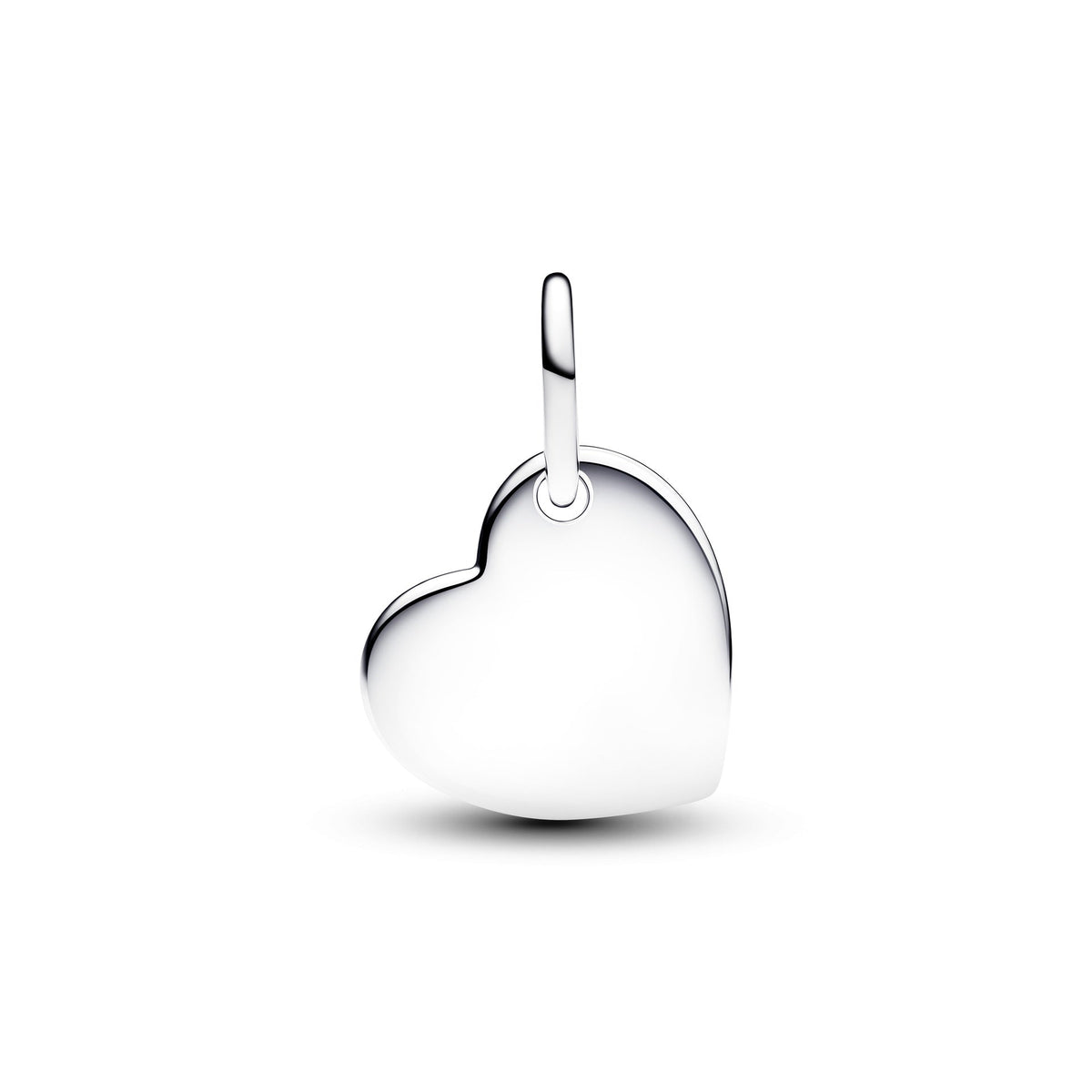 Pandora June Engravable Heart White Stone Dangle Charm