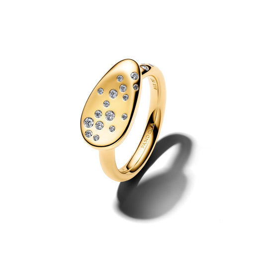 Pandora Medium Stone-Set Oval Signet Ring