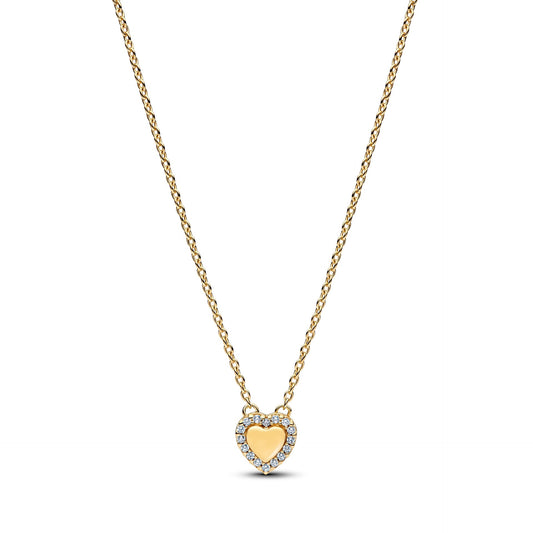 Pandora Engravable Heart Halo Collier Necklace