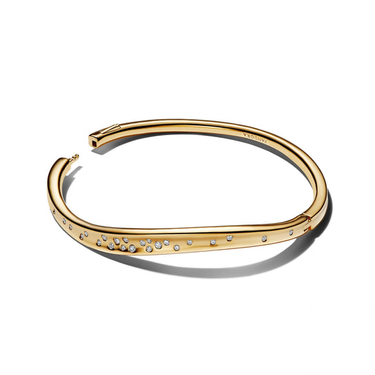 Pandora Organically Shaped Stone-Set Bangle