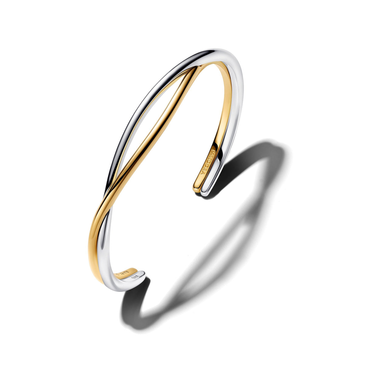 Pandora Entwined Two-Tone Open Bangle