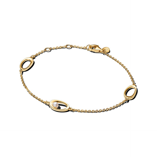 Pandora Organically Shaped Oval & Treated Freshwater Cultured Pearl Bracelet