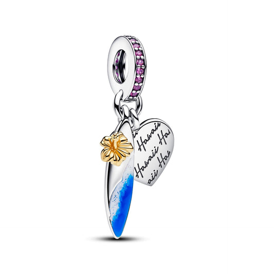 Pandora Surf Board Double Dangle Charm
