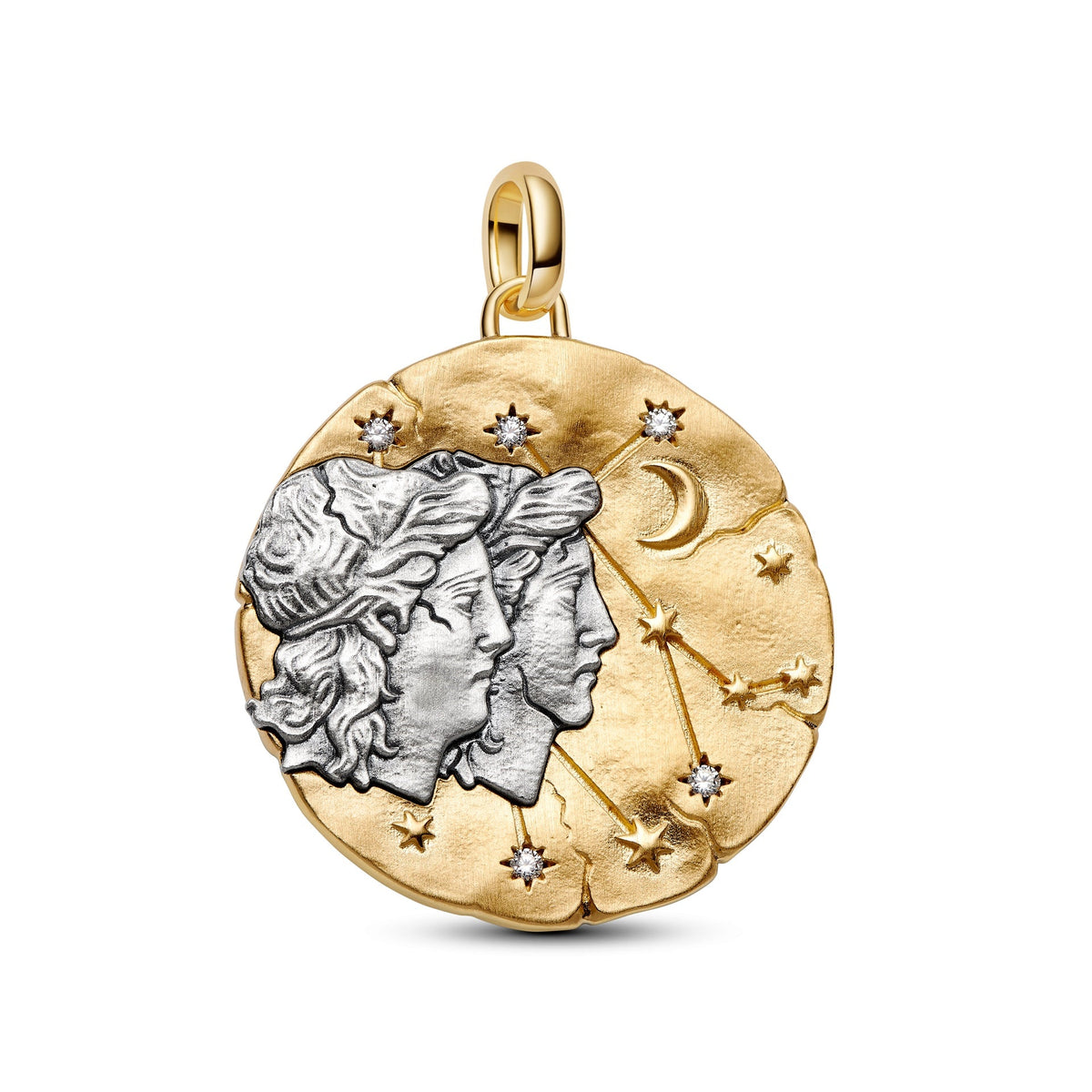 Pandora Gemini Zodiac Oversized Medallion Charm