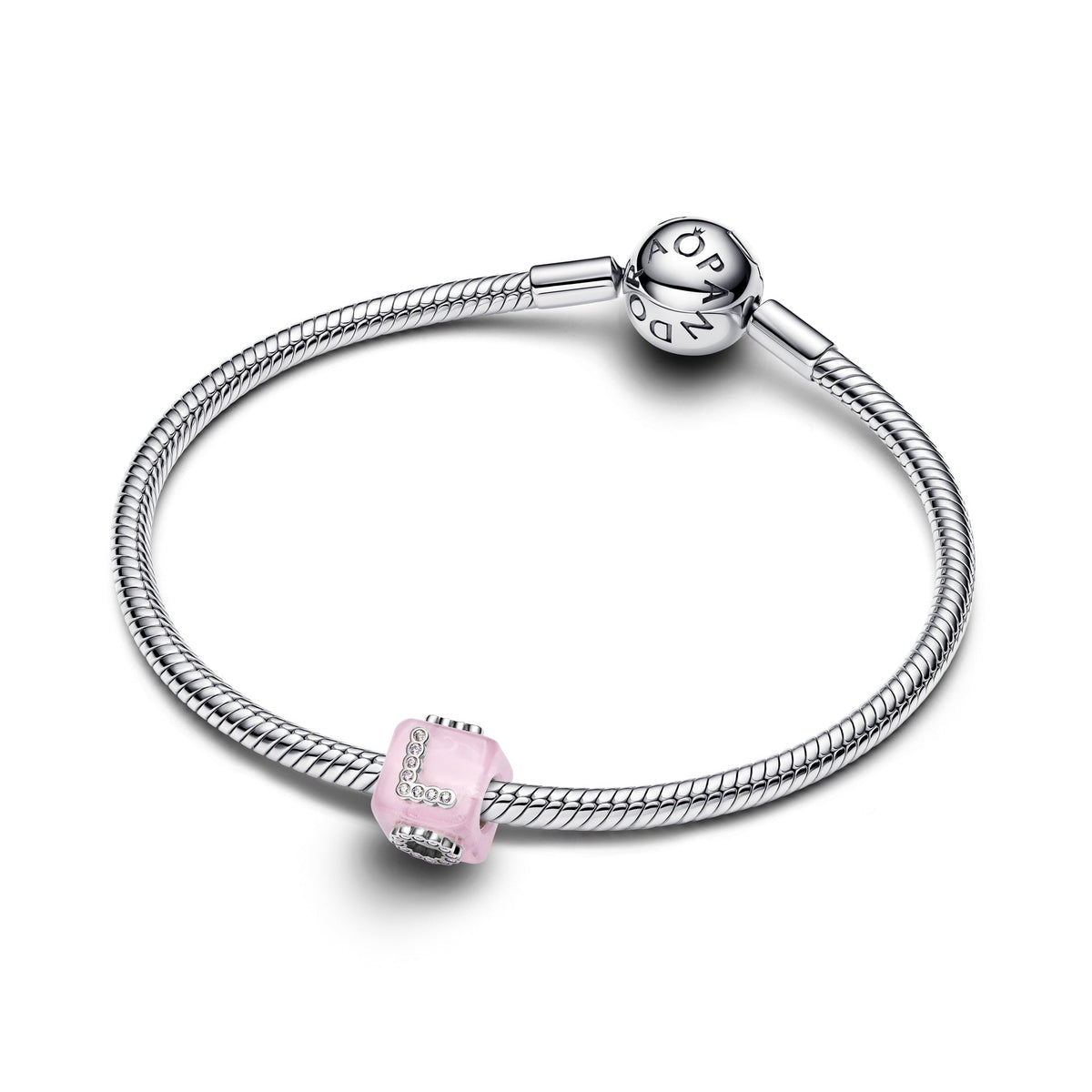 Pandora Pink Murano Glass Love Cube Charm