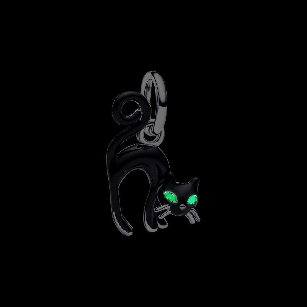 Pandora Black Cat Dangle Charm
