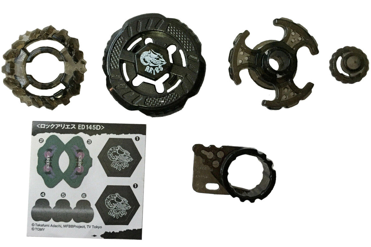 Rock Aries ED145D BLACK Metal Masters Beyblade Booster