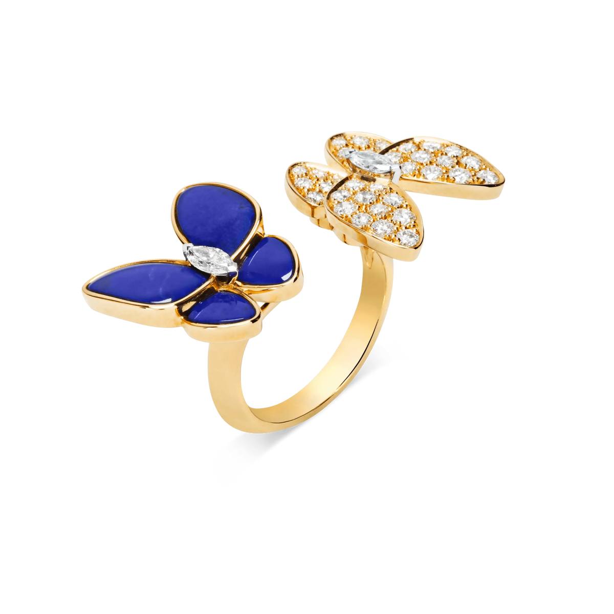 Van Cleef & Arpels Two Butterfly Collection Double Butterfly Ring