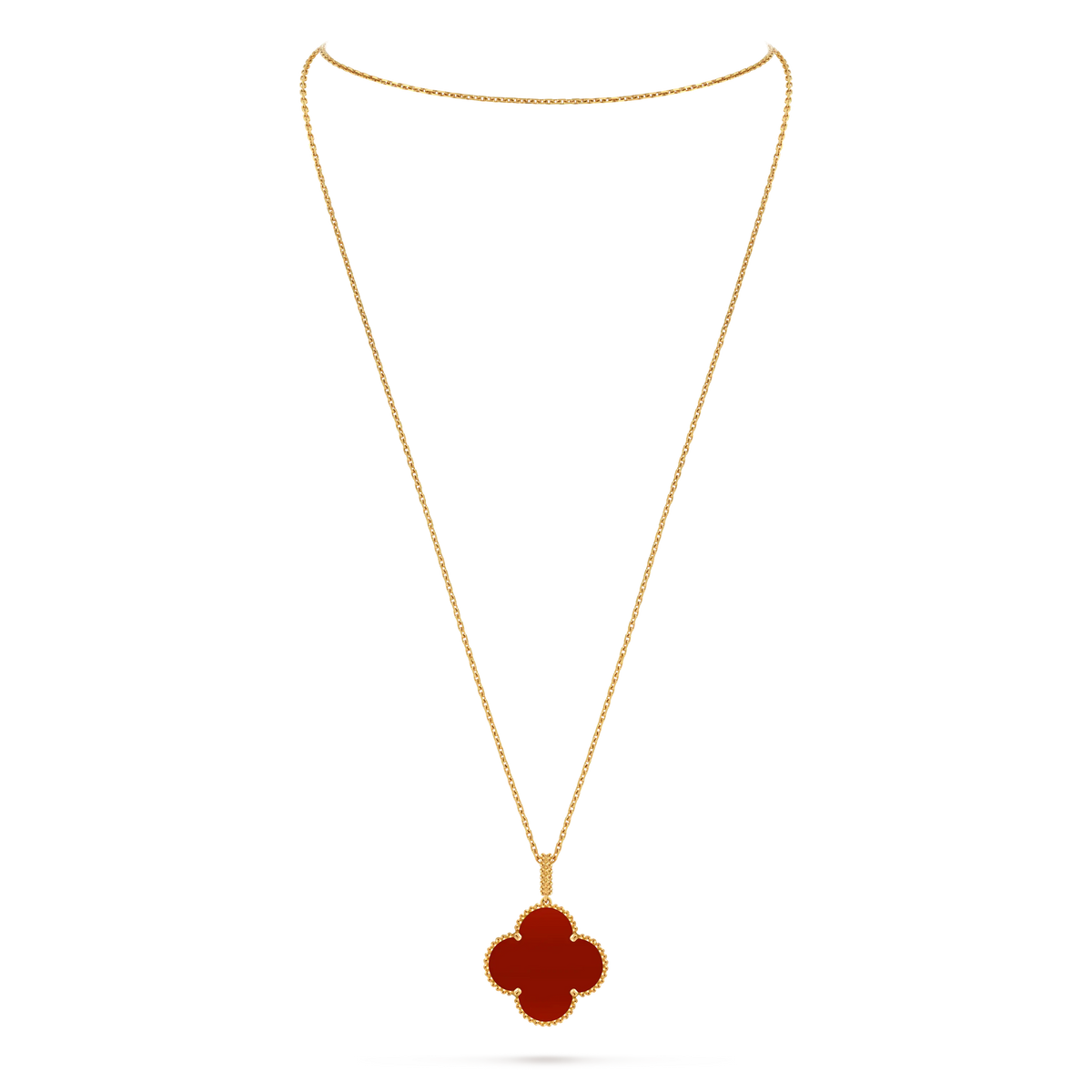Van Cleef & Arpels Magic Alhambra Carnelian Long Necklace