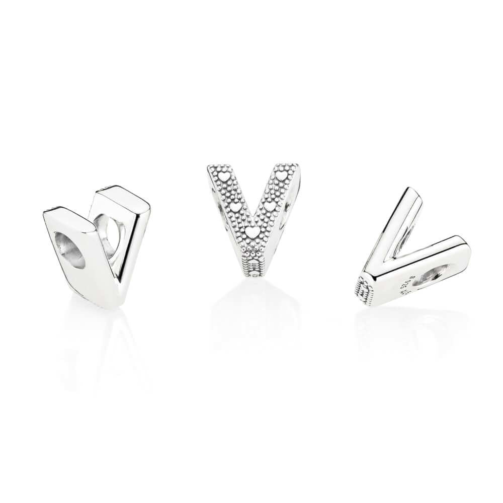 Pandora Letter V Charm