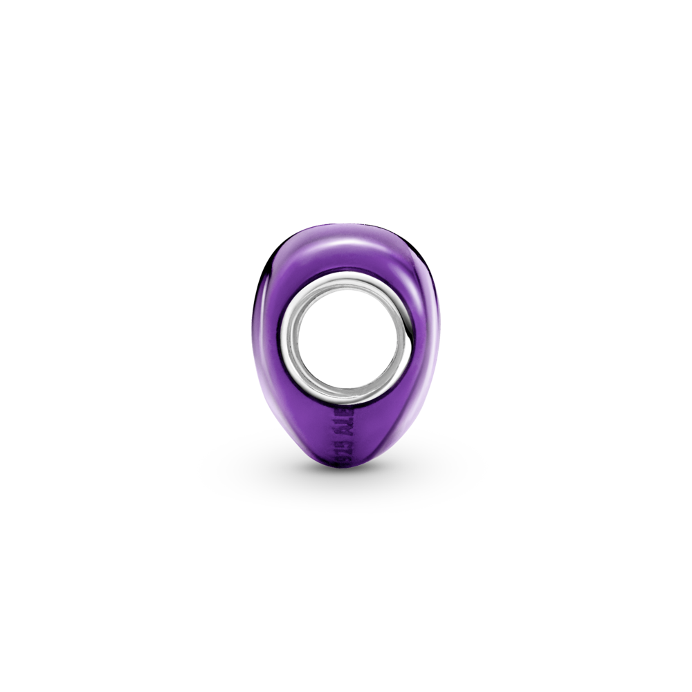 Pandora Metallic Purple Heart Charm