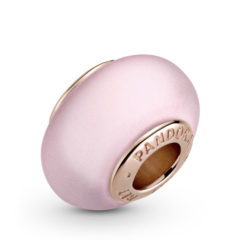 Pandora Matte Pink Murano Glass Charm